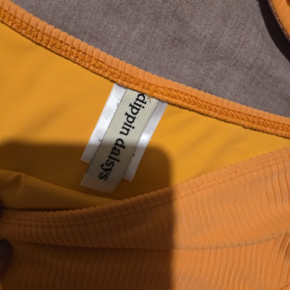 Orange Ribbed Bikini Set - Picture 3 of 4